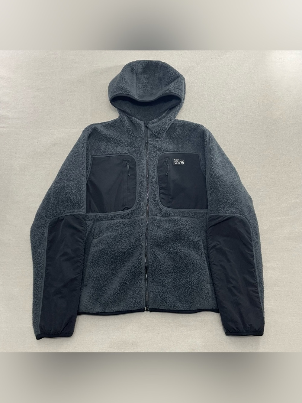 Mountain Hardwear HiCamp Fleece Hoodie Black/Gray Jacket Camp Men’s Small